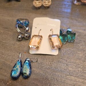 Rings Size 9 Elegant Jewelry Set with Earrings and Rings